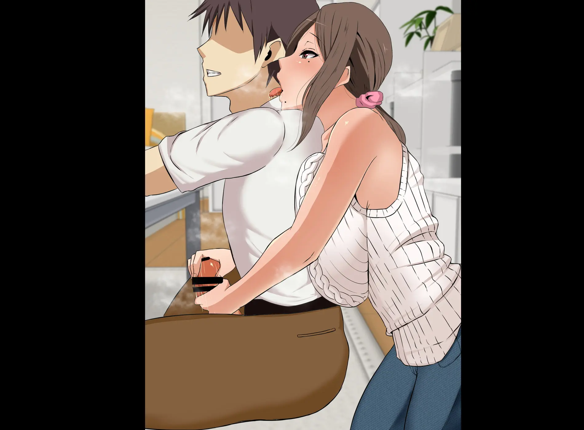 Ecchi De Oppai Ga Ookikute Yasashii Katei Kyoushi No Onee-San | 닭살커플의 엣치한 짓 가슴이 크고 상냥한 가정교사 누나와